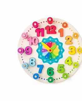 Drevené hračky Woody Didaktické hodiny s počítaním, pr. 30,5 cm 