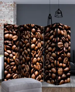 Paravány Paraván Roasted coffee beans Dekorhome 225x172 cm (5-dielny)