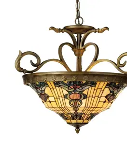Závesné svietidlá Clayre&Eef Štýl Tiffany – závesná lampa Anthia 2