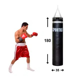 Boxovacie vrecia a hrušky Kožené boxovacie vrece SportKO Leather 35x180 cm