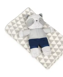 Detské deky Babymatex Detská deka sivá s plyšákom medvedík, 75 x 100 cm