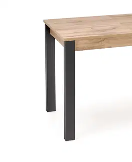 Jedálenské stoly HALMAR Gino rozkladací jedálenský stôl dub wotan / čierna