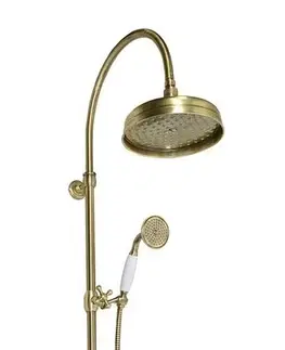 Sprchy a sprchové panely SAPHO - ANTEA sprchový stĺp s termostatickou batériou, bronz SET046