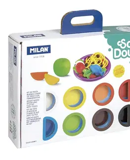 Hračky MILAN - Plastelína Soft Dough sada 8 farieb + nástroje Cooking time