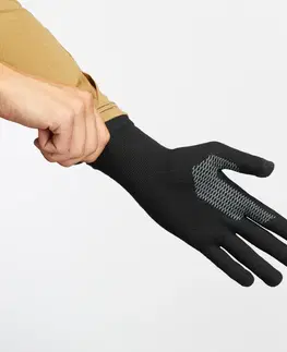 kemping Bezšvové spodné rukavice na horskú turistiku MT500 čierne