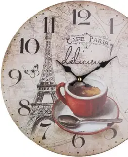 Nástenné hodiny Hodiny nástenné Cafe Paris 34 cm