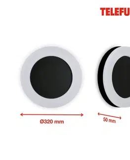 Vonkajšie nástenné svietidlá Telefunken Telefunken Rixi vonkajšie LED svietidlo, čierna