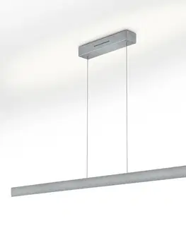Závesné svietidlá Knapstein Závesné LED svietidlo Runa nikel dĺžka 152 cm