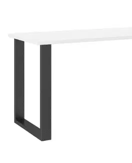 Jedálenské stoly SHIVA priemyselný 185 x 67, biely