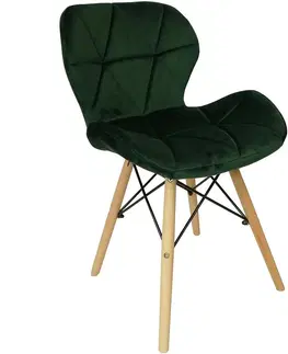 Čalúnené stoličky Stolička Malta zelená