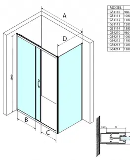 Sprchovacie kúty GELCO - SIGMA SIMPLY bočná stena, 700, číre sklo GS3170