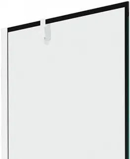 Sprchové dvere MEXEN/S - Next vaňová zástena FIX 70 x 150 cm, čierna dekor, biela 895-070-000-00-70-20