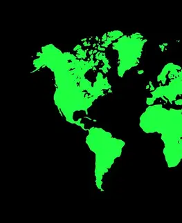 Tapety mapy Tapeta zelená mapa na čiernom pozadí