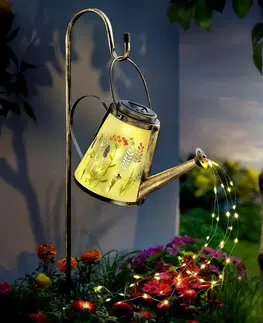 Vonkajšie osvetlenie Solárny záhradný zápich Kvetinová kanva