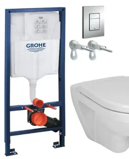 Záchody Rapid SL pre závesné WC 38528SET s chrómovou doskou + WC JIKA LYRA PLUS + SEDADLO duraplastu SLOWCLOSE 38772001 LY5