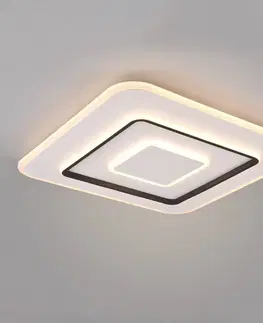 Stropné svietidlá Reality Leuchten LED stropné svietidlo Jora hranaté, 60 x 60 cm