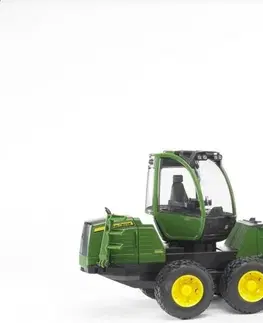 Hračky - dopravné stroje a traktory BRUDER - 02133 traktor John Deere 1210E s ramenom a 4 kladami
