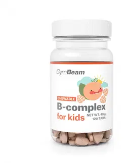 Vitamíny B GymBeam B-komplex, tablety na cmúľanie pre deti marhuľa