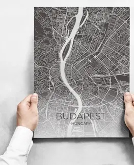Moderné obrazy Obrazy na stenu - Map Of Budapest