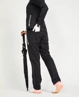 nohavice Dámske nepremokavé golfové nohavice do dažďa RW500 čierne
