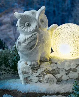 Drobné dekorácie a doplnky LED snežná sova