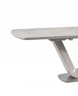 Jedálenské stoly Rozkladací jedálenský stôl ARMANI CERAMIC Signal Čierna / biela