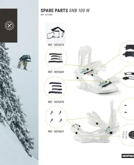 snowboard Dámske snowboardové viazanie SNB 100 biele