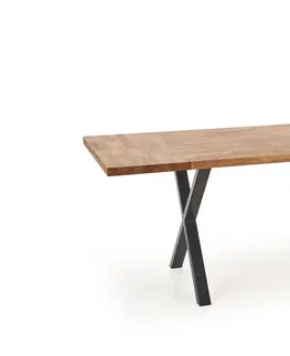 Jedálenské stoly HALMAR Apex 120 M jedálenský stôl dub prírodný / čierna