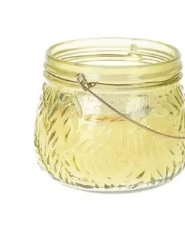 Dekoratívne sviečky Sviečka v skle Lame žltá, 11 x 9 cm