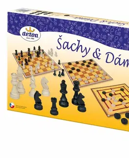 Hračky rodinné spoločenské hry DETOA - Šachy a Dáma
