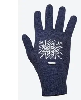 Zimné rukavice Pletené Merino rukavice Kama R104 108 tmavo modrá M