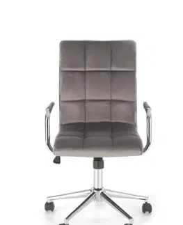 Kancelárske stoličky HALMAR Gonzo 4 kancelárska stolička sivá (Velvet) / chróm