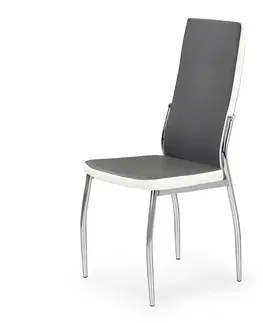 Čalúnené stoličky Stolička K210 kov/ekokoža popol-biela 43x54x101