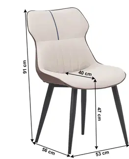 Stoličky Jedálenská stolička, béžová/hnedá, OSTELA