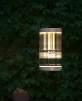 Vonkajšie závesné svietidlá Nordlux Vonkajšie závesné svetlo Coupar, Ø 13 cm, biele