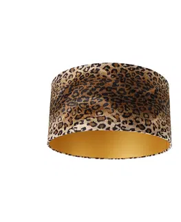 Tienidlo na lampu Velúrové tienidlo s leopardím dizajnom vo vnútri 50/50/25 zlatých