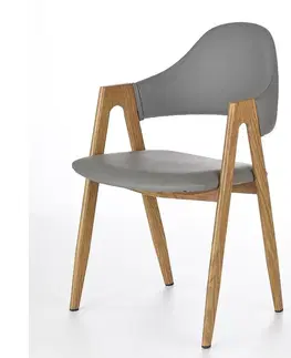 Čalúnené stoličky Stolička K247 ekokoža/kov popol 53x57x80