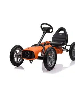 Detské vozítka a príslušenstvo Baby Mix Detská šliapacia motokára Go-kart Buggy, oranžová