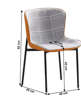Jedálenské stoličky a kreslá Jedálenská stolička ADIANA Tempo Kondela Oranžová