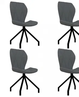 Jedálenské stoličky a kreslá Jedálenská stolička 4 ks umelá koža Dekorhome Biela