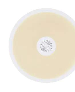 Stropné svietidlá Globo Stropné LED svietidlo Raffy reproduktor RGBW biela