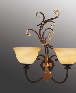 Nástenné svietidlá Menzel Menzel Florence dvoj-plameňové nástenné svietidlo