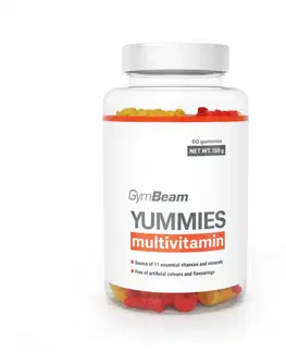 Multivitamíny GymBeam Yummies Multivitamin 60 kaps. pomaranč citrón čerešňa