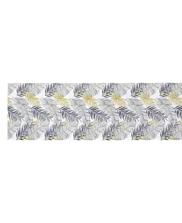 Obrusy Behúň Listy biela, 150 x 40 cm