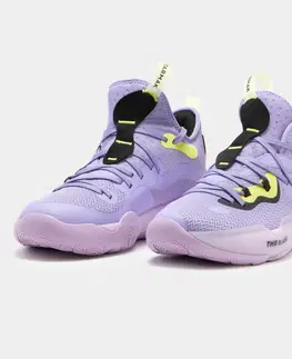tenis Basketbalová obuv so stredne vysokým zvrškom SE500 MID unisex fialová