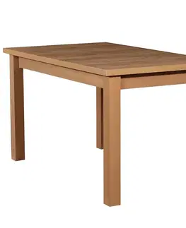 Jedálenské stoly Rozkladací stôl ST28 140/180x80cm dub wotan CC
