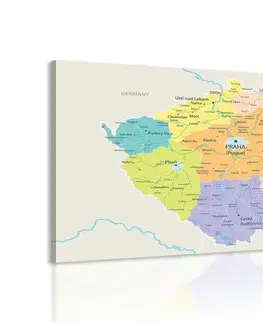 Obrazy mapy Obraz mapa Českej republiky
