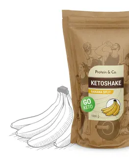 Ketodiéta Protein & Co. Ketoshake – proteínový diétny koktail Váha: 1 000 g, Zvoľ príchuť: Banana split