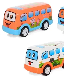 Hračky - autíčka LAMPS - Autobus Happy na zotrvačník 10cm, Mix produktov