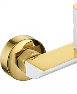 Kúpeľňové batérie MEXEN - Alfa vaňová batéria, biela/zlatá 745730-25